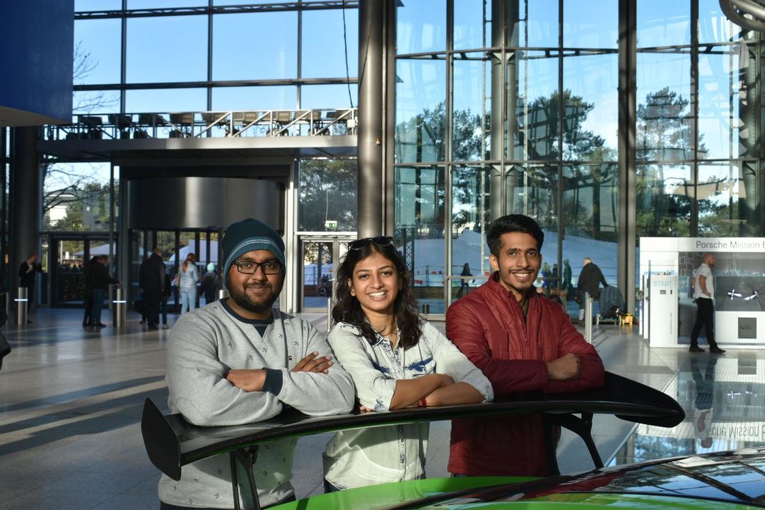 Saharsh, Shrinidhi and Yash in Autostadt