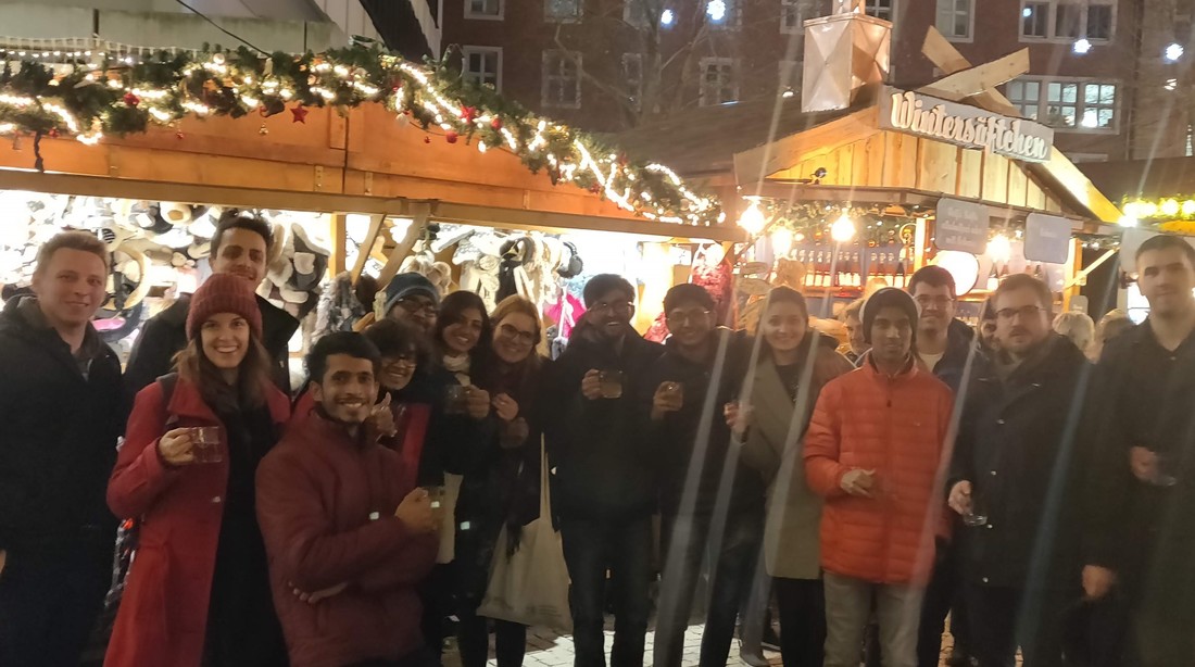 Group picture at Christmas market