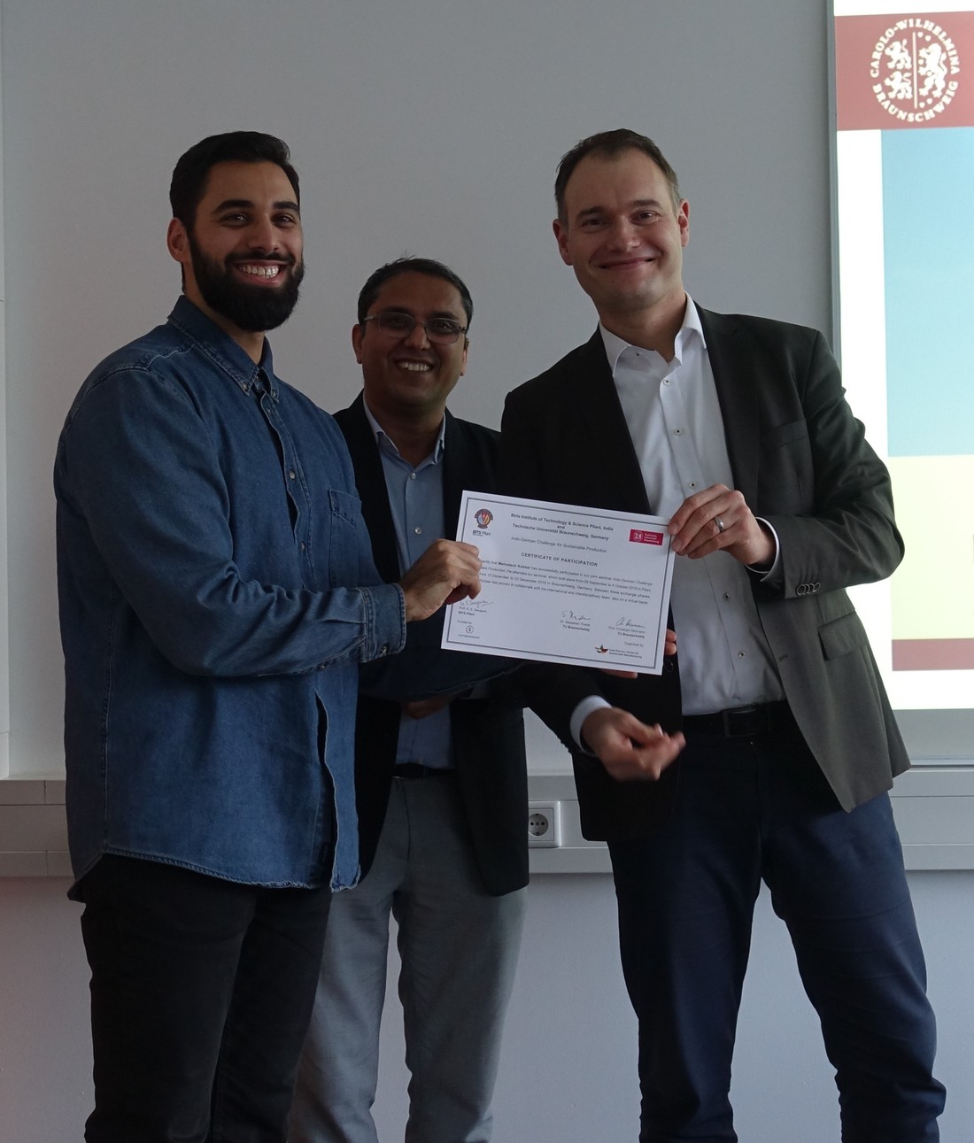 Presentation of Mehratsch\'s certificate